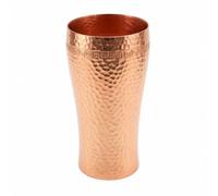 Perfeclan Copper Beverage Container Handmade Copper Cup Tumbler Mug Vessel with Smooth Interior and Warm Lustrous Finish Suitable, Hammered Copper Mug with Greek Key Pattern, Original Finish