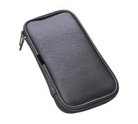 perfeclan Cosmetic Case Makeup Brushes Organizer Bag PU Leather Dustproof Professional Cosmetic Bag for Eyebrow Pencil Home Use Girls, Black