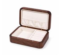 perfeclan Cosmetic Organizer Jewelry Box Organizer Storage Holder Box with Compact Design and Wooden Body Suitable for Dresser Display Home use Travel Packing Gift Giving 17cm×11cm×13.5cm