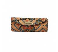 perfeclan Cosmetic Organizer Lipstick Case Makeup Box Portable Holder with Cork PU Leather Portable Build and Secure Closure Suitable for Makeup Bags Office Home Storage, Floral Carpet Style 1