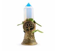 perfeclan Crystal With Tree Of Gemstone Ornament Shaker Bell Decorative Figurine Craft Pleasant Chime suitable for Halloween decor party ambiance gift giving, style to 1