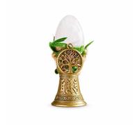 perfeclan Crystal With Tree Of Gemstone Ornament Shaker Bell Decorative Figurine Craft Pleasant Chime suitable for Halloween decor party ambiance gift giving, Tumbled White Crystal