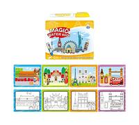 Perfeclan Cute Water Painting Book Teaching Aids Interactive Toys Creativity Colorful Drawing Tablet for Parties Activities Toddlers, Building