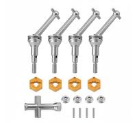 Perfeclan Cvd Drive Shaft Rc Car Shaft Axle Joint Replacement Precision Cnc Machined Stable Rotation Better Control Easy Installation Suitable for 1/14 Scale, SET, Silver-gold