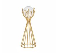 Perfeclan Decorative Crystal Sphere Crystal Ball Decor Orb Sculpture Tabletop Ornament With Sturdy Metal And Glass Build Calm Artistic Focal suitable for living, Vertical Crystal