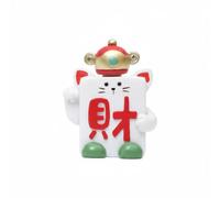 Perfeclan Desktop Figurine Rotating Mahjong Ornament Figurine Bobblehead Sculpture Resin Piece With Embossed Symbols For Cultural Charm Suitable for office desk, Cai