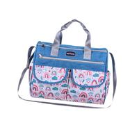 perfeclan Diaper Bag Tote Changing Bag Lightweight Portable with Shoulder Strap Multi Outer Pockets for Mom Mommy Travel Case, Blue S