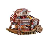 Perfeclan DIY Miniature House Kit Sushi Boat Making Kits, Ornaments, Mini Nautical Sushi Boat Building Kit for Teens Family