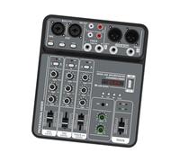 perfeclan DJ Audio Mixer Mixing Sound Board W/Digital Display Screen 48V Power Sound Console System Sounds Mixer Board for Home Party