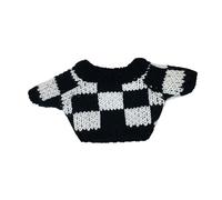 Perfeclan Doll Clothes, Sweater for 20cm Dolls, Cute Dress up, DIY Stylish Comfortable Doll Accessories, Knitted Clothing, Black White