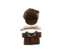 perfeclan Doll Clothing Suit Classic Outfit Set With Coordinated Coat Hat Scarf Woolen And Knitted Easy To Dress And Change suitable for play photos display collecting