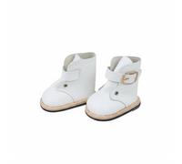 perfeclan Doll Short Boots Ankle Leather Shoes Warm Winter Accessory Comfortable Fit User Friendly Design Suitable for Creative Storytelling and Home Play , White , Leather Boots