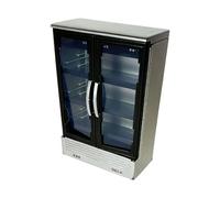 Perfeclan Dollhouse Double Door Refrigerator Freezer Model Collections Ornament Dollhouse Decoration Accessories for Diorama Scenery