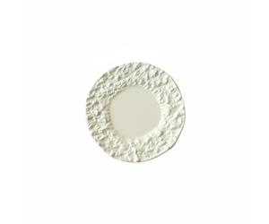 perfeclan Dollhouse Plate Miniature Dinner Toy Dollhouse Dish With Rock Patterned Alloy Realistic Stone Look suitable for miniature catering scenes display shelves projects, Cream White, 50-5mm