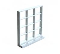 perfeclan Dollhouse Window Scene Miniature Window Frame Model Window Decorative Window Plaque In Engineering With Divided Pane Structure And Flat Mounting, White