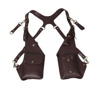 Perfeclan Double Armpit Shoulder Bag Stylish Men Underarm Shoulder Bag for Outdoor Camping, Dark Brown