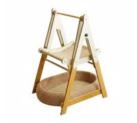 Perfeclan Double Layer Cat Bed Cat Hammock Pet Resting Station Cat Furniture With Woven Lounging Areas And Locking Hardware compact vertical frame suitable for living rooms bedrooms small apartments