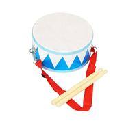 perfeclan Double Side Hand Drum Percussion Wood Blocks Jazz Drum with Drumstick for Preschool, blue