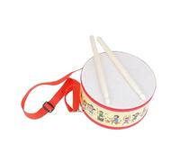 perfeclan Double Side Hand Drum Percussion Wood Blocks Jazz Drum with Drumstick for Preschool, yellow