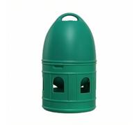 perfeclan Drinking Device Automatic Pigeon Water Dispenser Bird Waterer Fowl Drinker With Handle Housing Dome Cover Flat Base suitable for pigeon loft backyard coop aviary care, Green, 6L