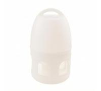 perfeclan Drinking Device Automatic Pigeon Water Dispenser Bird Waterer Fowl Drinker With Handle Housing Dome Cover Flat Base suitable for pigeon loft backyard coop aviary care, White, 6L