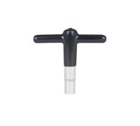 perfeclan Drum Adjustment Wrench Drum Key Tuning Wrench T-Handle Tool Percussion Spanner With Silicone Sleeve Zinc Alloy Solid Non Slip Comfort For Long Use, Black