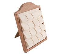 Perfeclan Earring Display Stand Earring Holder Rack, Easy to Use, Hold 16 Pairs, Storage Organizer for Jewelry Shop Shop Selling, Brown