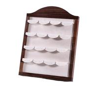 Perfeclan Earring Holder Jewelry Display Rack Countertop Gift Home Desk Storage Stand Organizer for Marketing Retail Selling Shop Store, Deep Brown Beige