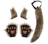 Perfeclan Ears and Tail Set with Gloves, color to 1, Tail Length 65cm