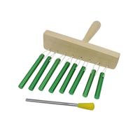 perfeclan Eight-tone Handheld Wind Chimes Tabletop Sound Chime for Kids Multipurpose Wind Chime Music Instrument for Classroom Kids, Green