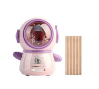 perfeclan Electric Pencil Automatic Pencil Desktop Pencil Astronaut Pencil with Adjustable Point Control and Power Suitable for School Office Home, Light Pink, Space Astronaut