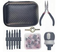 perfeclan Equipment Kit Tire Plug Kit Puncture Repair Set Emergency Maintenance Tools With Hand Tools And Pliers For Quick Puncture Fix Suitable for drivers roadside repair daily commuting