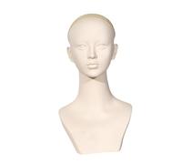 perfeclan Female Mannequin Head Hat Rack Sturdy Smooth Display Model Upper Body for Sunglass Glasses Earrings Makeup Shopping Mall, no makeup