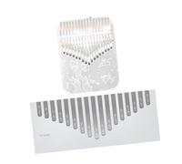 perfeclan Finger Piano Thumb Piano 17 Key with Accessories Lightweight Marimba Instrument Acrylic for Boys Girls Teens Beginners Gift, A