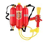 Perfeclan Firefighter Backpack Water Toy Water Sprayer Boys Girls Gift Outdoor Pool Toy Fireman Pretend Play for Backyard Beach Pool, Red Sprayer