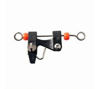 perfeclan Fishing Line Clip Release Clip Clamp Tool Hooked Wire Mechanism With Screw Fastener Compact Metal Hardware Lightweight Angling Accessory Suitable for, Black With Orange