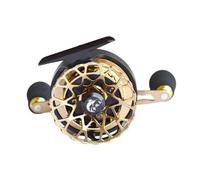 perfeclan Fishing Reel Baitcaster Raft Reel Spool Handle Drag Aluminum Alloy Frame With Constant Tension Retrieval And Comfortable Grip Suitable For River Lake, Gold, JW Point Release, Left Hand