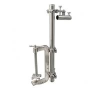 perfeclan Fishing Rod Stand Stainless Steel Clamp-on Adjustable Holder With Mount Bracket and Rotating Arm for Easy Placement suitable for kayak crate rails boat gunwales bridge pilings