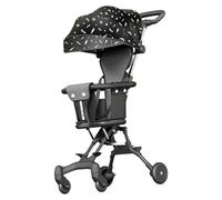 perfeclan Foldable Bidirectional Pushing Adjustable Handle for Daily Commute 360° Swivel Wheels Forward & Modes, Starry Sky Pattern