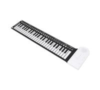 perfeclan Foldable Electronic Piano Portable 49 Key Keyboard Piano Roll Up Instrument Silicone Foldable Frame Built In Control Panel Speaker Lightweight Carry