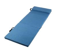perfeclan Folded Folding Mat Sleeping Pad Portable Cushion Pad With Linen Cover And Fold Flat Design Suitable for classroom daycare preschool school office workplace, Dark Blue, 150x60x5cm 45D