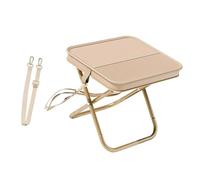 Perfeclan Folding Camping Chair Heavy Duty Practical Fishing Stool Oxford Cloth for Hiking Garden Traveling BBQ Cooking Backpacking, Khaki