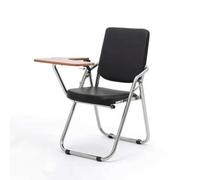 Perfeclan Folding Training Seat Folding Chair Training Chair Writing Chair Desk Chair With Writing Surface Padded Seat And Back, Comfortable Electroplated Black With Writing Board