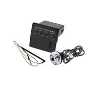 perfeclan Folk Guitar EQ Equalizer Pickup 2 Band Preamp Components Accessories 6.35mm Audio Output Jack Replacment Built in Tuner