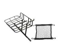 Perfeclan Front Cargo Rack Basket Easy to Install Durability Women Men Carrier Accessories Sturdy Sundries Organizer, Black High Version