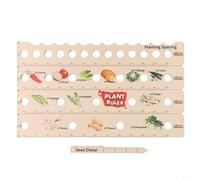 perfeclan Gardening Ruler Planting Guide Seed Spacer Board Dibber With Marked Template For Even Depth And Proper Distance Suitable for raised beds farms