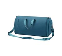 perfeclan Garment Bag Weekender Bag Leather Duffle Bag for for Men Camping Hiking Outdoor, Blue