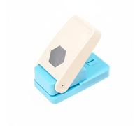 perfeclan Geometric Pattern Punch Hexagon Paper Punch Craft Tool Lever Handle Zinc Alloy Construction Body Suitable for Card, Hexagon Punch, Super Large, 1.9cm Side, 3.8cm Diameter