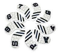 perfeclan Golf Iron Headcover Designed with Stitched Rim Club Cover Leather-Like Surface Padded Build Suitable for Men Women Recreational Play Training, White