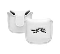Perfeclan Golf Putter Cover, Golf Gift for Dad Wrap Sleeve Soft Inner Lining for Most Putter Club Headcover, White